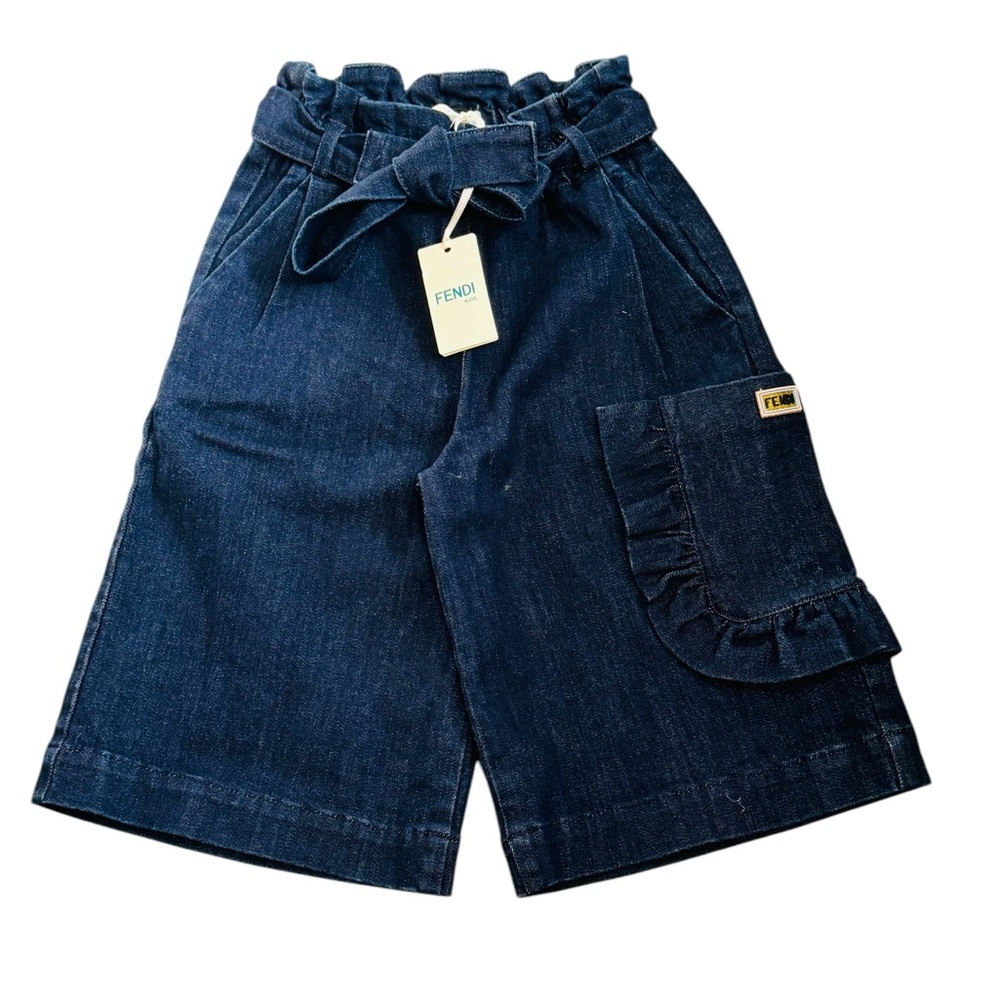 Fendi***Girls Navy Denim Jeans Capri Pants***Size 6 $480